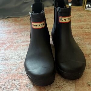 Hunter Classic Black Ankle Boots